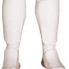 Protective Tiger Claw Cloth Shin Instep Guards - White