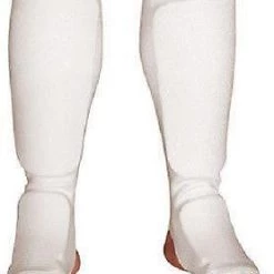 Protective Tiger Claw Cloth Shin Instep Guards - White