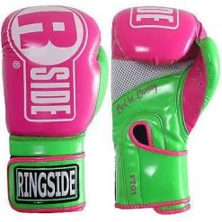 Ringside Apex Womans Boxing Gloves Kickboxing Muay Thai Fitness Bag Gloves Pink