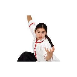Tigerclaw Kung Fu Gi Top Uniform Shirt Youth Adult Size White Black With Green Or Red Trim Apparel