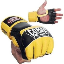 Combat Sports Pro Style MMA Training Competition Gloves - Neon Yellow