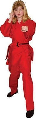 Tiger Claw Student Karate Uniform Gi Child Adult Size Gear TKD Tae Kwon Do Supplies - Red