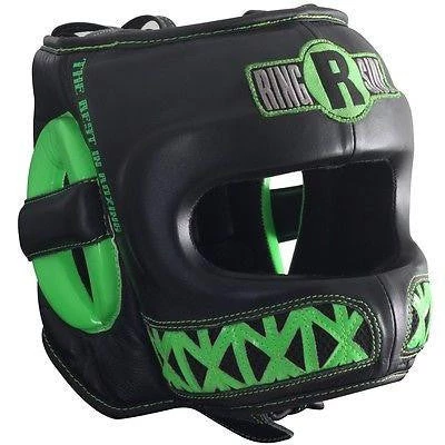 Ringside Boxing Youth Face Saver MMA Sparring Headgear - Black / Lime Green 1 Ringside Boxing Youth Face Saver MMA Sparring Headgear - Black / Lime Green