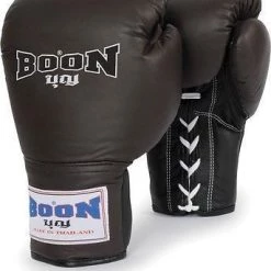 Boon Sports Leather Lace Muay Thai Training Gloves