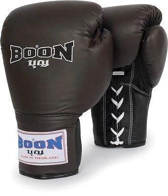 Boon Sports Leather Lace Muay Thai Training Gloves 1 Boon Sports Leather Lace Muay Thai Training Gloves