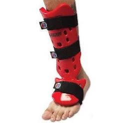 Proforce Karate Shin Guards Taekwondo Instep Guard - Red