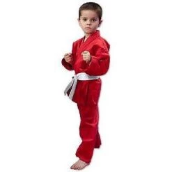 Apparel ProForce Lightweight Student Karate Uniform Gi W/ White Belt Elastic Drawstring