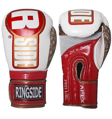Ringside Boxing Apex Fitness Bag Gloves - White / Red / Gold 1 Ringside Boxing Apex Fitness Bag Gloves - White / Red / Gold