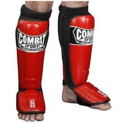 Protective Combat Sports MMA Shin Guards Sparring Instep Kickboxing Muay Thai Red Blue L XL