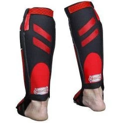 Protective Combat Sports MMA Shin Guards Sparring Instep Kickboxing Muay Thai Red Blue L XL