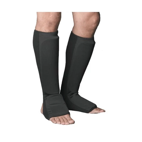 ProForce Shin Instep Guards For Karate MMA Martial Arts Kids Youth Adult - Black Protective