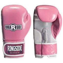 Ringside Boxing Womens Aerobic Fitness Bag Gloves - Pink 10 Oz