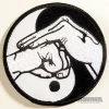 AWMA Yin Yang Fist Sew On Patch For Uniforms Bags Hats Jackets Backpacks Clothing Accessories