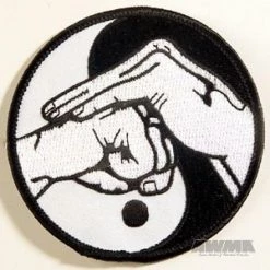 AWMA Yin Yang Fist Sew On Patch For Uniforms Bags Hats Jackets Backpacks Clothing Accessories