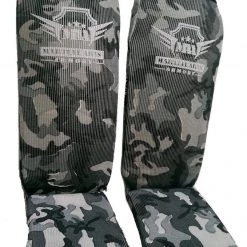 Protective Martial Arts Armory Elastic Cloth Shin Guards - Camo
